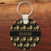 Porte-clés Lovely Lion Gold et Black (Recto)