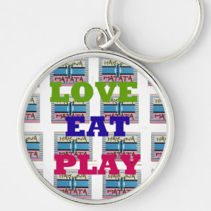 Porte-clés Lovely Lovely Love Eat Play Kenya shield