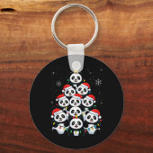 Porte-clés Lover Xmas Panda Christmas Tree T Shirt (Recto)