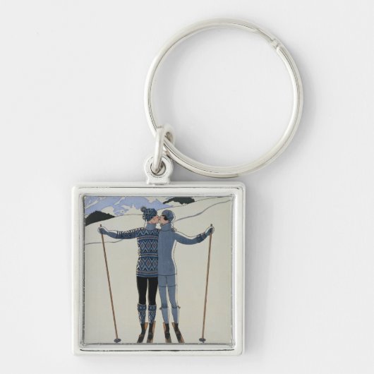 Porte-clés <Lovers in the Snow> par Georges Barbier (Devant)