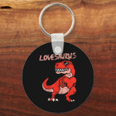 Porte-clés Lovesaurus Trex Dinosaur Heart Cute Valentines Day (Recto)