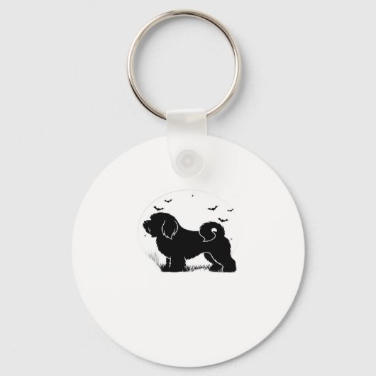 Porte-clés Lowchen Dog � Halloween Moon Silhouette Classic T- (Recto)
