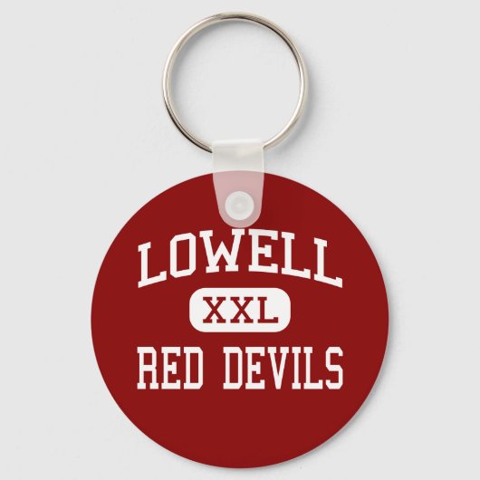 Porte-clés Lowell - Red Devils - Lycée - Lowell Indiana (Recto)