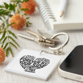 Porte-clés Loyal Ami Chien Compagnon Coeur Design (Devant Droit)