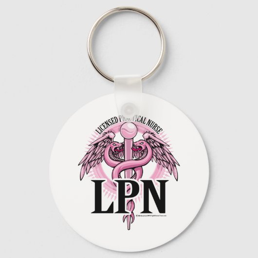 Porte-clés LPN PINK Caduceus (Recto)