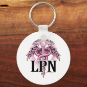 Porte-clés LPN PINK Caduceus (Recto)