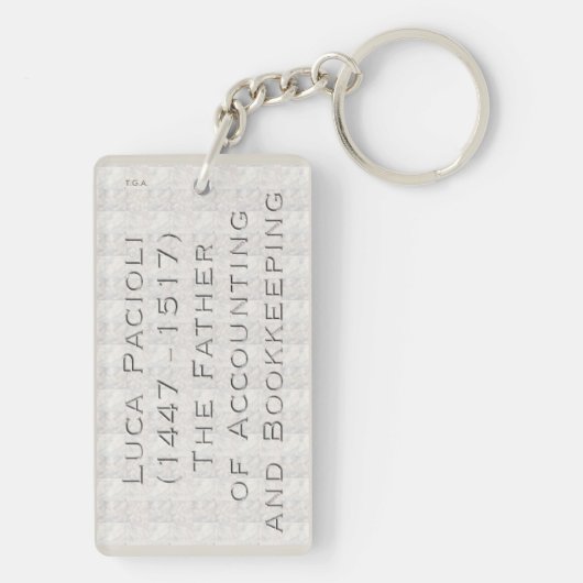 Porte-clés "Luca Pacioli - Le Père de la Comptabilité" (Dos)