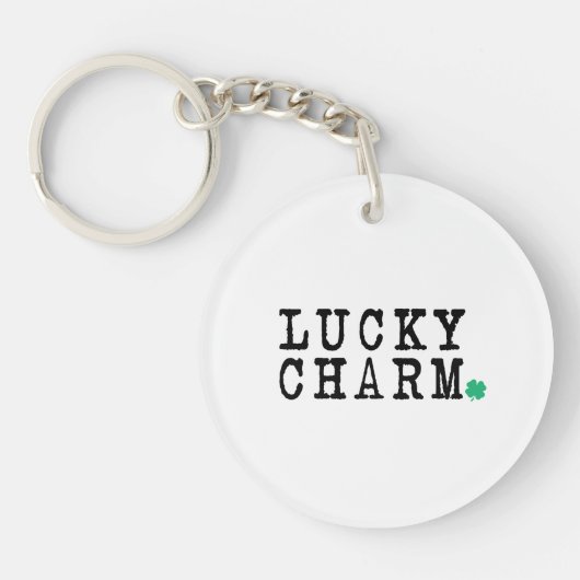 Porte-clés Lucky Charm Jour de la Saint Patrick Lucky Clover (Devant)