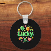 Porte-clés Lucky Charm Patricks Day Pot Of Gold Irish Shamroc (Recto)