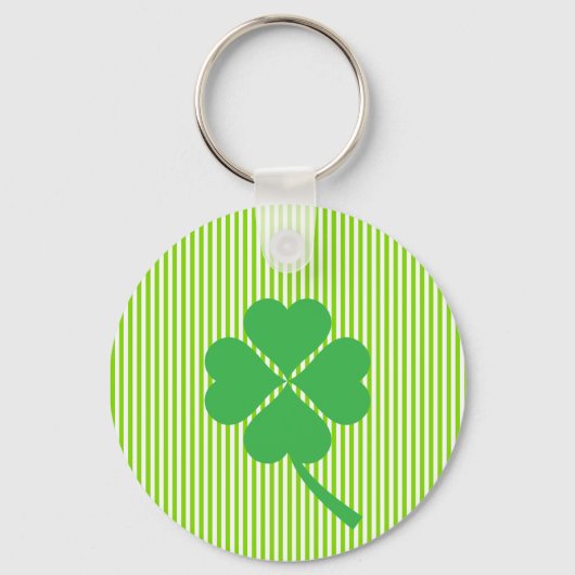 Porte-clés Lucky Four Leaf Shamrock Design-87906 (Recto)