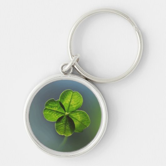 Porte-clés Lucky Green Four Leaf Clover (Devant)