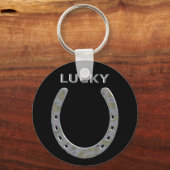 Porte-clés Lucky Horseshoe en argent (Recto)