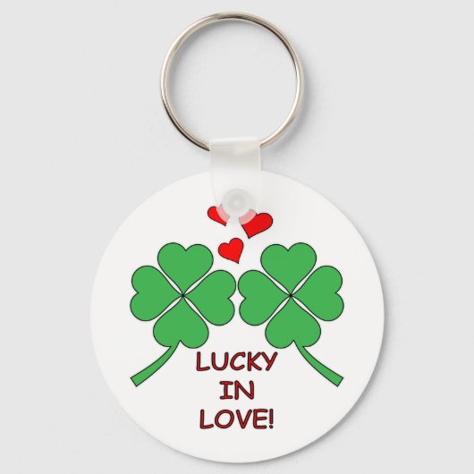 Porte-clés Lucky In Love Hearts Clover (Recto)