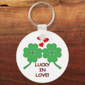 Porte-clés Lucky In Love Hearts Clover (Recto)