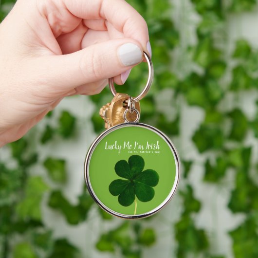 Porte-clés Lucky Irish St. Patrick's Day Shamrock vert (Main)