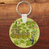 Porte-clés Lucky Leprechaun et son château irlandais (Recto)