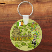 Porte-clés Lucky Leprechaun et son château irlandais (Recto)