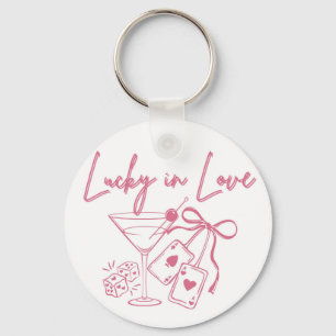 Porte-clés Lucky Love Vegas Casino Fête de Fiançailles pour E