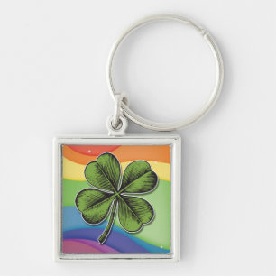 Porte-clés Lucky Rainbow Shamrock