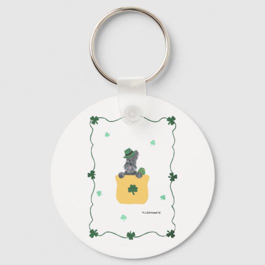 Porte-clés Lucky Shamrock Scottie (Recto)