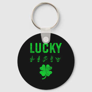 Porte-clés LUCKY Sign Language Jour de la Saint Patrick de se