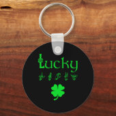 Porte-clés LUCKY Sign Language Jour de la Saint Patrick de se (Recto)