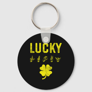 Porte-clés LUCKY Sign Language Jour de la Saint Patrick de se