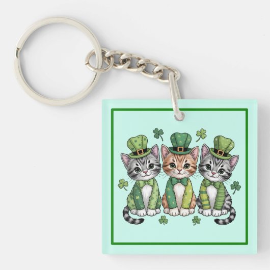 Porte-clés Lucky St. Patrick’s Day Kittens-47474 (Devant)