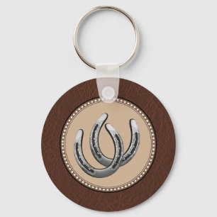 Porte-clés Lucky Western Silver Horseshoes
