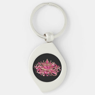 Porte-clés Lueur de Fuchsia et Magie de Cristal