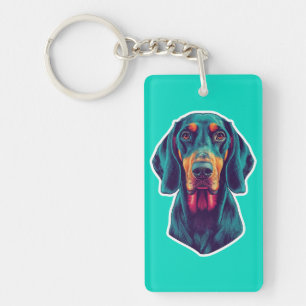 Porte-clés Lueur Loyale – Pop Art Vibrant de Bluetick Coonhou