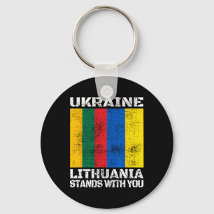 Porte-clés L'Ukraine la Lituanie est avec vous Lithuanien Sup