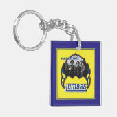 Porte-clés Lumbre Coeur (double face) Carré, Acrylique (Devant gauche)