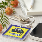 Porte-clés Lumbre Coeur (double face) Carré, Acrylique (Devant Droit)