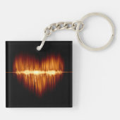 Porte-clés Lumbre Coeur (double face) Carré, Acrylique (Dos)