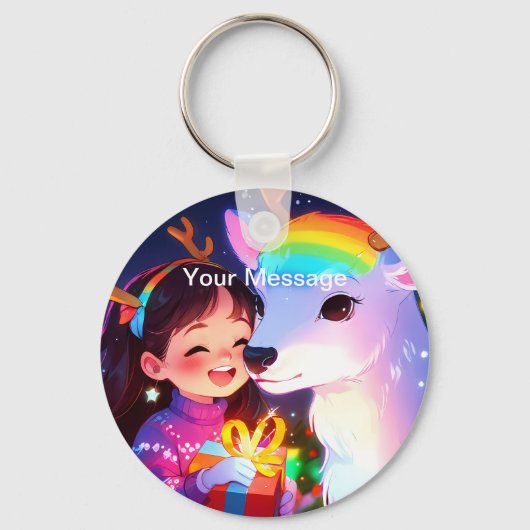 Porte-clés Lumière de Noël enchantée (Recto)