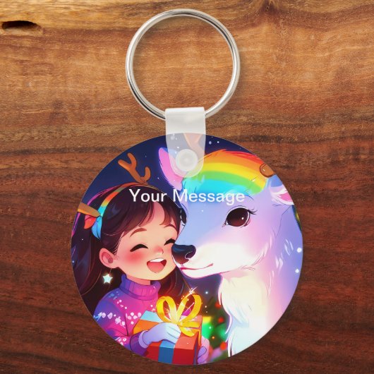 Porte-clés Lumière de Noël enchantée (Recto)