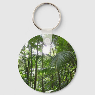 Porte-clés Lumière du soleil à travers la canopée de la forêt
