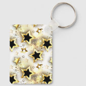 Porte-clés Lumière transparente avec étoiles or (Verso)