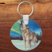 Porte-clés Lumières dansantes hurlant loup porte - clé (Recto)