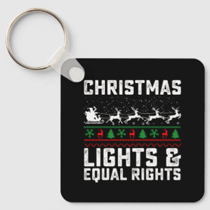 Porte-clés Lumières de Noël et Féministe pour l'Égalité des D
