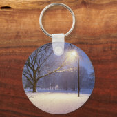 Porte-clés Lumières de rue et couvert de neiges (Recto)