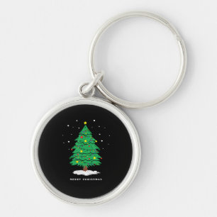 Porte-clés Lumières de sapin de Noël rétro Santa Noël