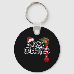 Porte-clés Lumières joyeux Noël Chapeau de Père Noël Xmas Fam