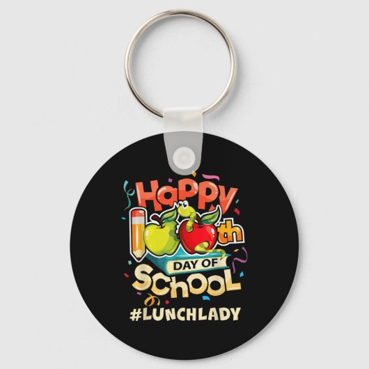 Porte-clés Lunch Lady Bonne 100E Jour D'École (Recto)
