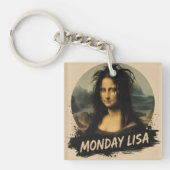 Porte-clés Lundi Lisa Drôle Renaissance Art (Devant)