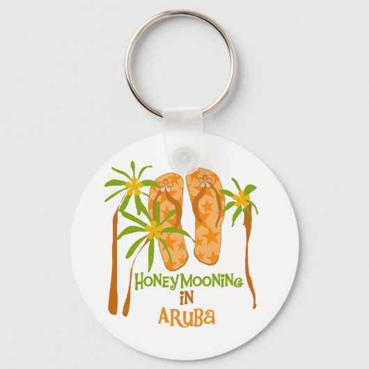 Porte-clés Lune de miel en Aruba (Recto)