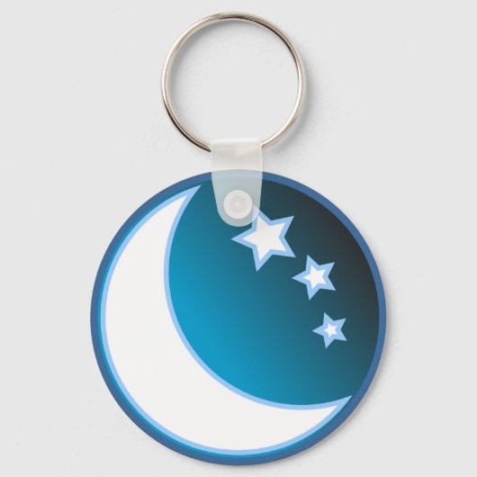 Porte-clés Lune et étoiles (Recto)