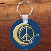 Porte-clés Lune et étoiles pour la paix (Recto)