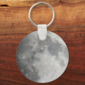 Porte-clés Lune grise dans le ciel noir (Recto)